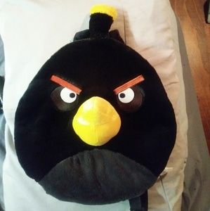 angry birds plush backpack (new)